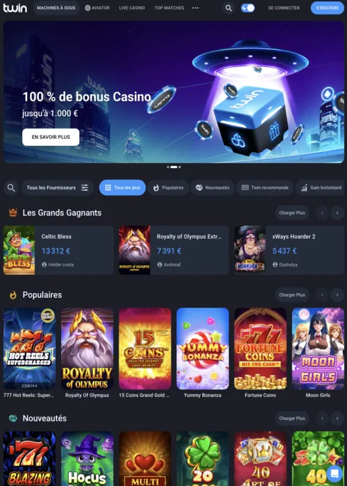 Lobby jogos slots coleção Twin Casino
